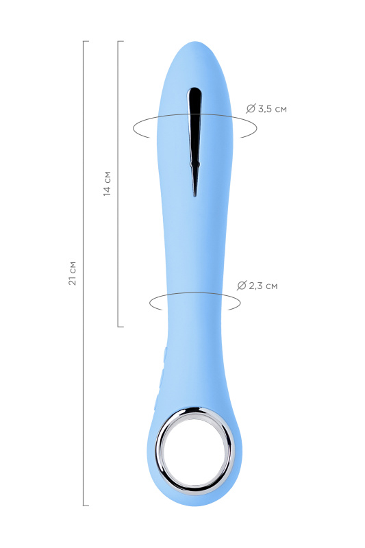 Изображение 18, Вибратор с электростимуляцией PHYSICS GALVANI VIBE, силикон, голубой, 21 см, TFA-796002