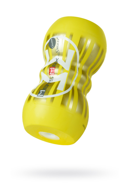 Изображение 1, Мастурбатор нереалистичный MensMax Smart Doubble, TPE, желтый, 14,5 см, TFA-MM-03