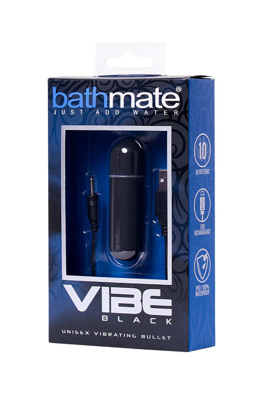 Изображение 5, Вибропуля Bathmate Vibe Bullet Black, перезаряжаемая, водонепронецаемая, пластик, черная, TFA-BM-V-BL