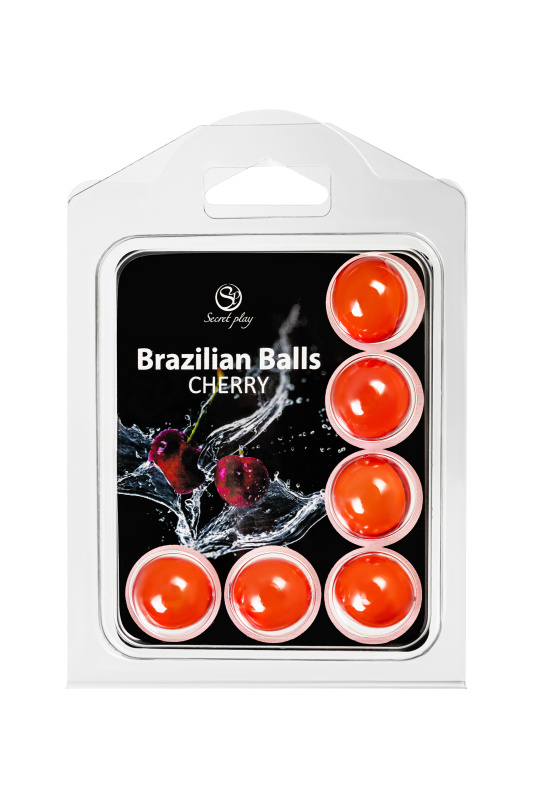 Изображение 2, Массажное масло SECRET PLAY BRAZILIAN BALLS, вишня, 6 х 4 гр, TFA-3386-6