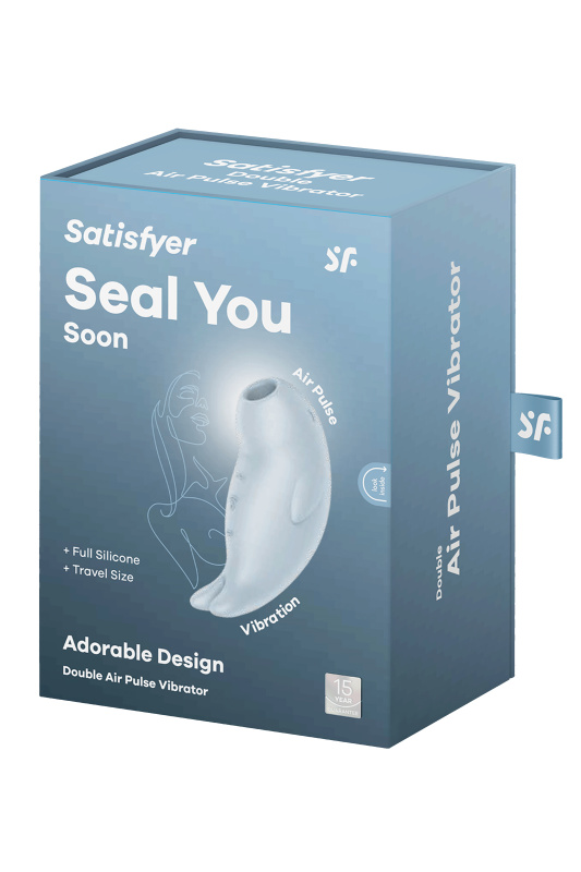 Изображение 6, Вакуумный стимулятор клитора Satisfyer Seal You Soon, силикон, голубой, 11 см, TFA-J2018-362