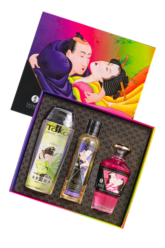 Изображение 1, Подарочный набор Shunga «Фруктовые поцелуи» Fruity kisses, 3 средства, FER-9700
