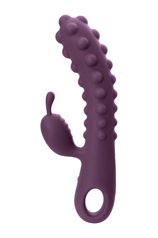 Изображение 3, Вибратор с клиторальным стимулятором KOKOS SMON, силикон, фиолетовый, 23 см, TFA-SMON-01-Violet